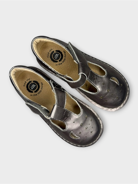 Livie & Luca Other - Livie & Luca Mae Pewter Metallic Shimmer Moon & Stars Mary Jane Shoes